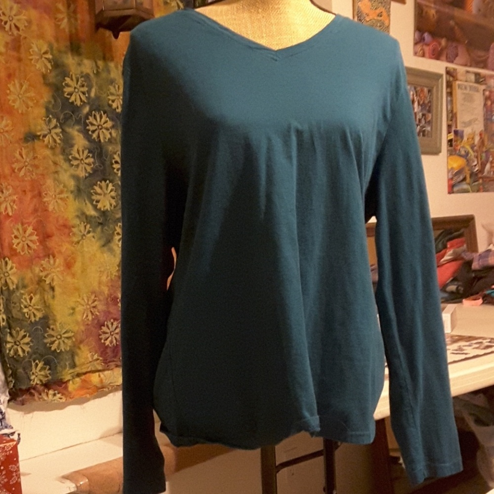 A v neck  with long sleeves